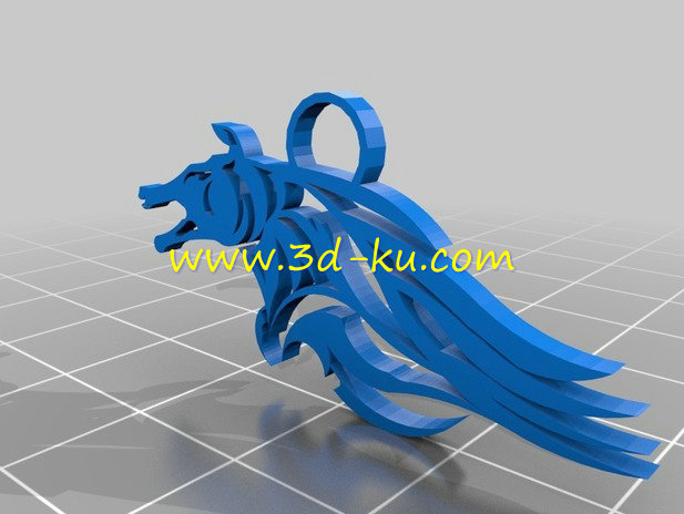 飘逸的骏马耳环模型的图片1