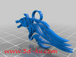 3D打印模型飘逸的骏马耳环的图片