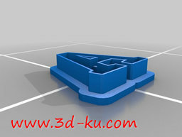 3D打印模型大写的英文字母A的图片