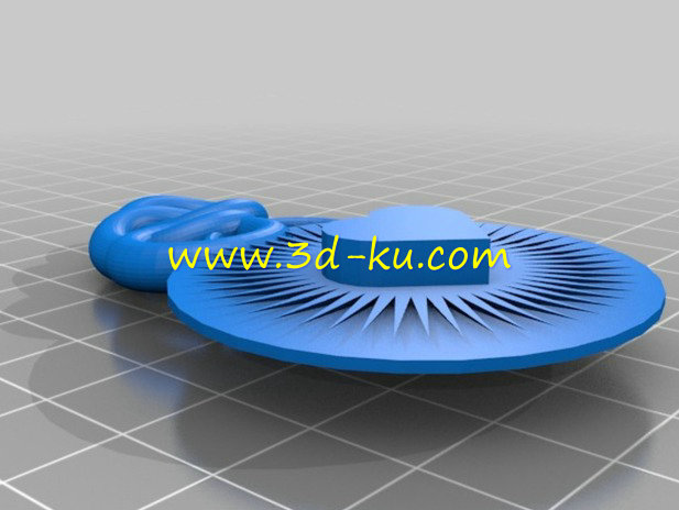 发光的红心吊坠模型的图片2