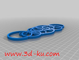 3D打印模型互相嵌套的环形锁的图片