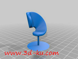 3D打印模型C型半靠椅子的图片