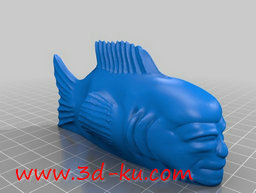 3D打印模型长着人脸的固珀鱼的图片