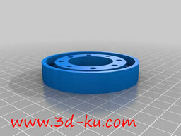 3D打印模型清洗绘画笔的刷架的图片