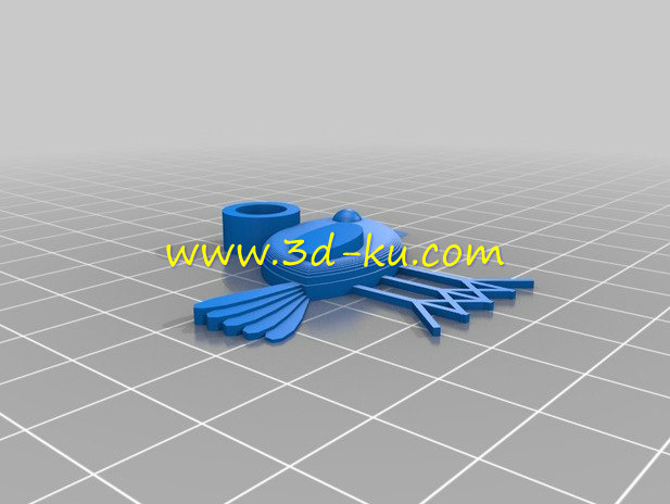 三只脚的小鸟吊坠模型的图片1
