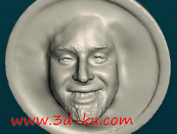 3D打印模型布拉特人脸硬币的图片