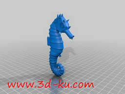 3D打印模型站立的海马的图片
