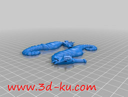 3D打印模型站立的海马的图片