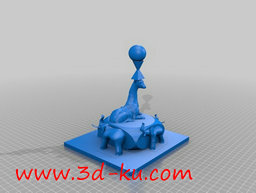 3D打印模型被大象推着转的长颈鹿的图片