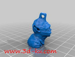 3D打印模型尤达吊坠的图片