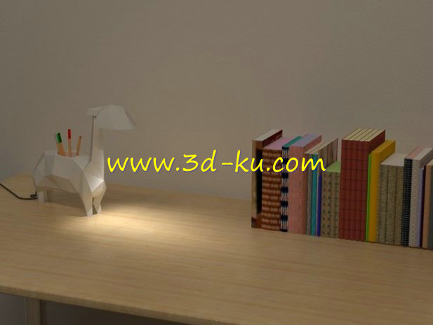 长颈鹿笔筒模型的图片1