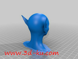 3D打印模型光头尖耳的女精灵的图片
