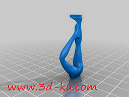 3D打印模型练习瑜伽的女孩的图片