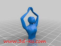 3D打印模型练习瑜伽的女孩的图片
