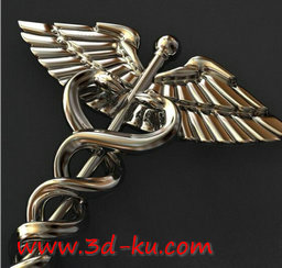 3D打印模型墨丘利的节杖caduceus的图片