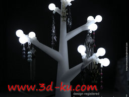 3D打印模型珠宝树灯的图片