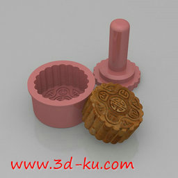 3D打印模型月饼模具的图片