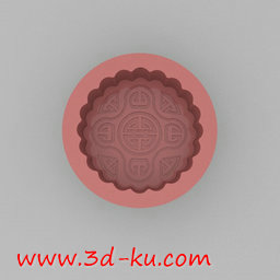 3D打印模型月饼模具的图片
