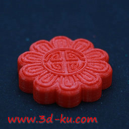 3D打印模型花朵型月饼模具的图片