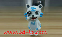 3D打印模型3D虎吉祥物的图片