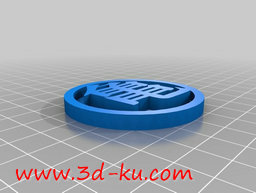 3D打印模型一款刻有日文汉字的徽的图片
