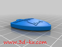 3D打印模型外形为A样式，印有兰的图片