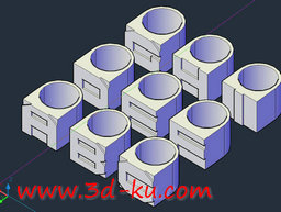3D打印模型打印代表自己的字母戒的图片