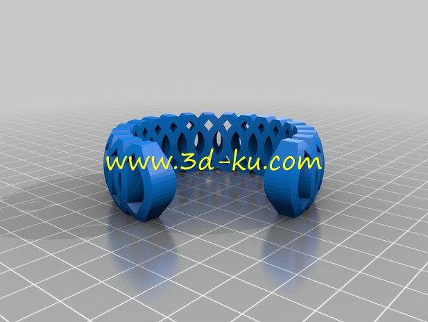 仿编织的半开手镯模型的图片2