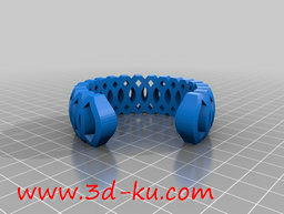 3D打印模型仿编织的半开手镯的图片