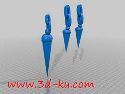 3D打印模型冰淇淋耳坠的图片