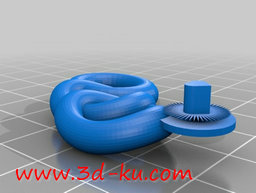 3D打印模型缠绕的手环的图片
