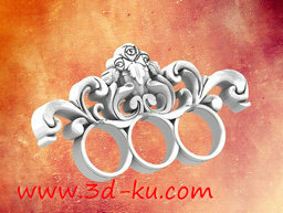 3D打印模型巴洛克式风格戒指的图片