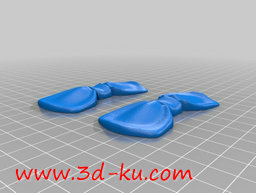 3D打印模型蝴蝶结发夹的图片
