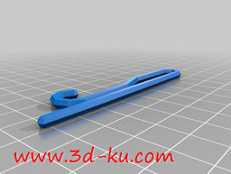 3D打印模型一款简单的发卡造型的图片