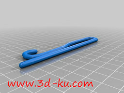 3D打印模型一款简单的发卡造型的图片