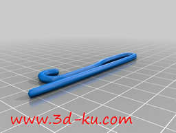 3D打印模型一款简单的发卡造型的图片