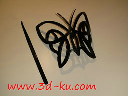 3D打印模型蝴蝶发夹的图片