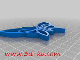 3D打印模型蝴蝶发夹的图片