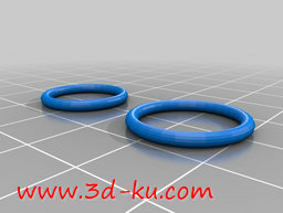 3D打印模型一对结婚素戒的图片