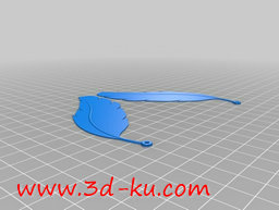 3D打印模型羽毛形状的耳环的图片