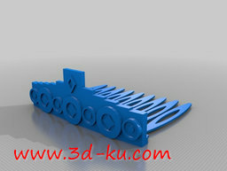 3D打印模型多爪头饰卡子的图片