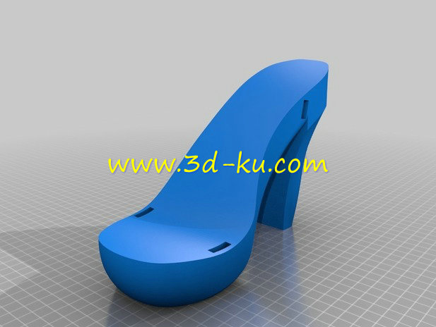 女士的高跟拖鞋模型的图片4