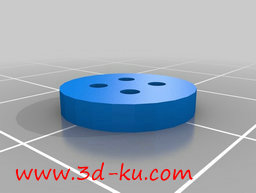 3D打印模型4孔衬衫钮扣的图片