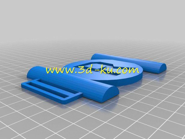 带有字母R的皮带扣模型的图片1