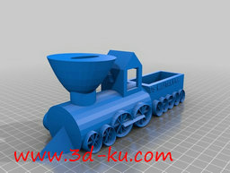 3D打印模型轰隆轰隆拉货小火车的图片
