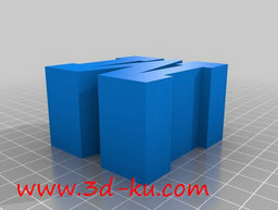 3D打印模型字母火车桥支架的图片