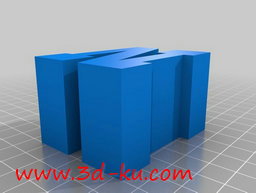 3D打印模型字母火车桥支架的图片