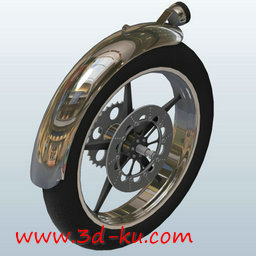 3D打印模型摩托车后轮的图片