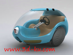 3D打印模型只有两个座位的小汽车的图片