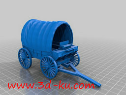 3D打印模型古代的原始马车的图片